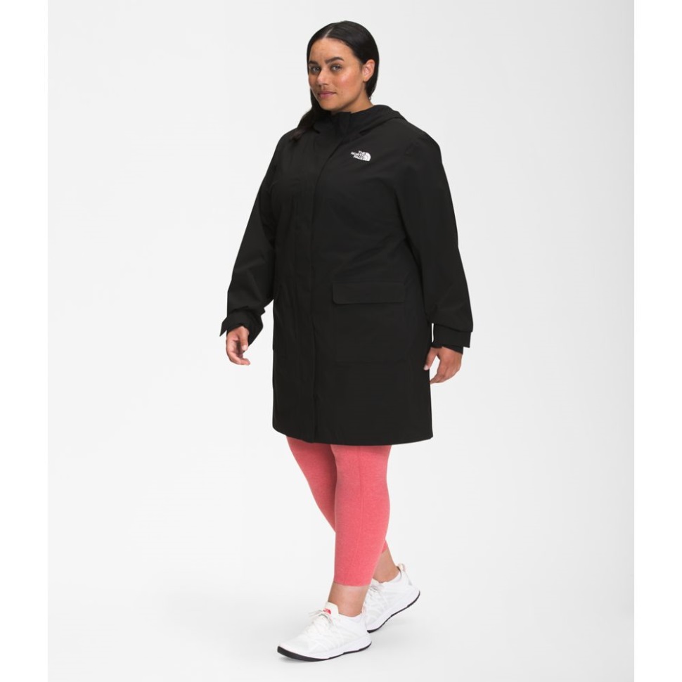 The North Face Women Plus City Breeze Rain Parka Ii أسود