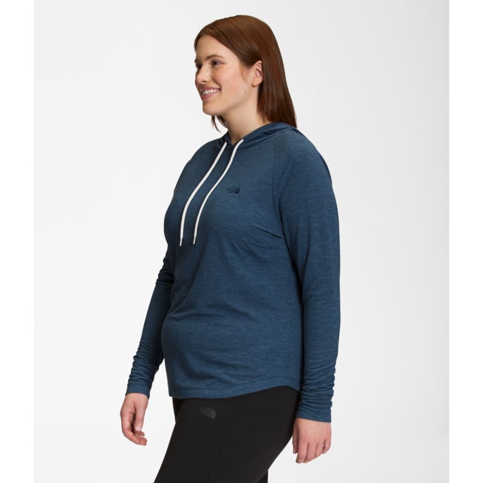 The North Face Women Plus Westbrae محبوك هودي أزرق ظليلي
