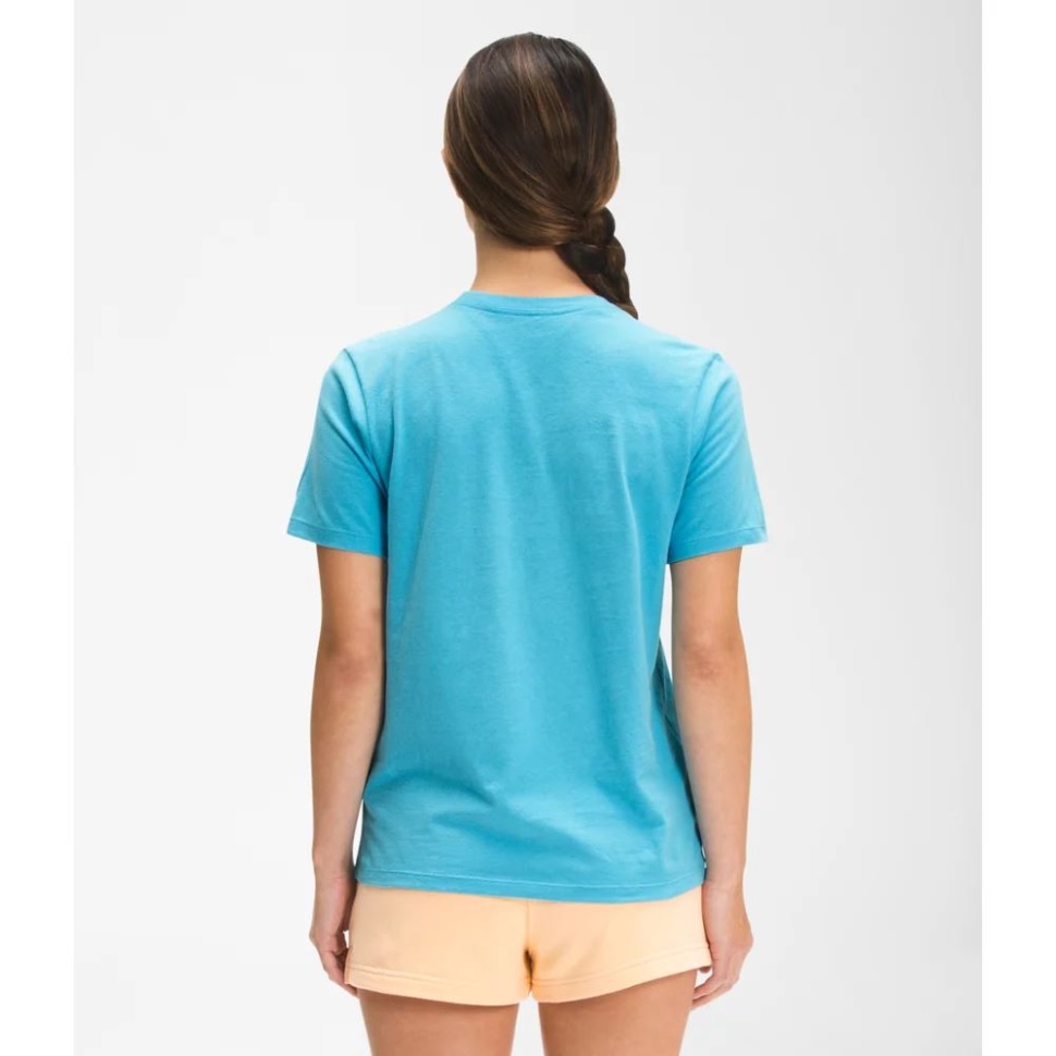 الشمال الوجه المرأة قصيرة الأكمام نصف قبة القطن المحملة نورس الأزرق