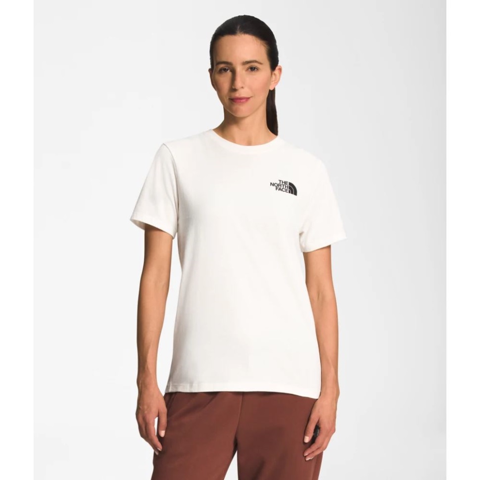 الأبيض الحصى المرأة قصيرة الأكمام مربع Nse قمزة الوجه الشمالي