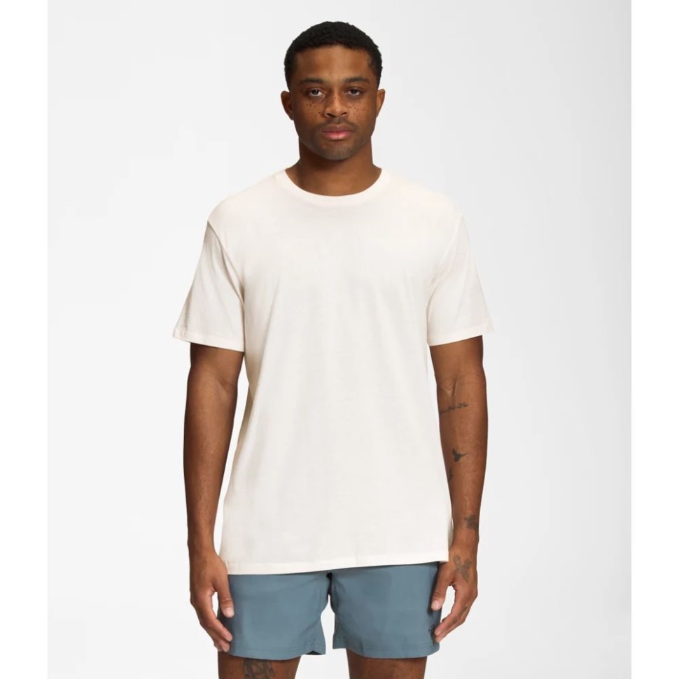 الرجال البيض التضاريس قصيرة الأكمام تي وجه الشمال