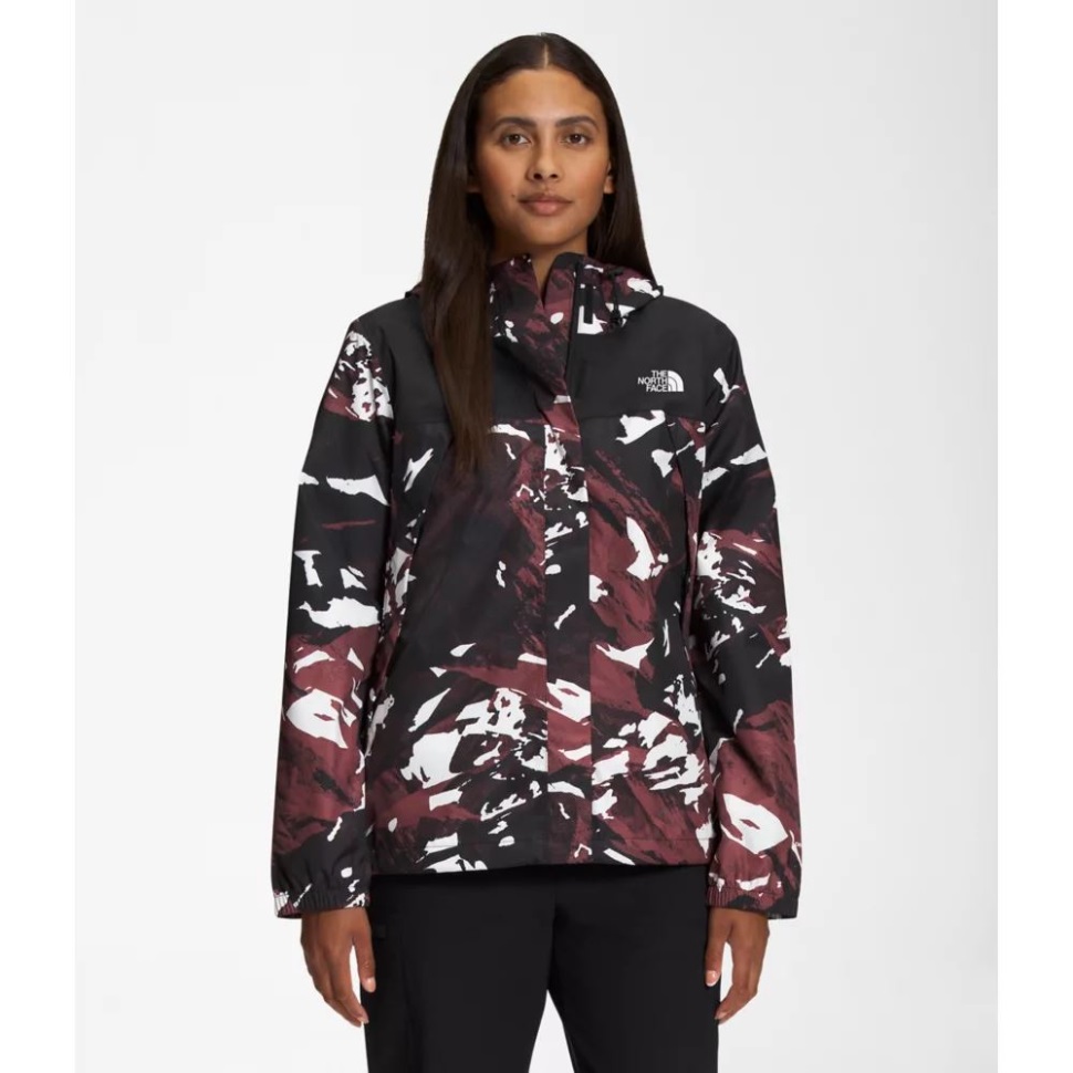 جاكيت نسائي بطبعة أنتورا الوجه الشمالي أسود