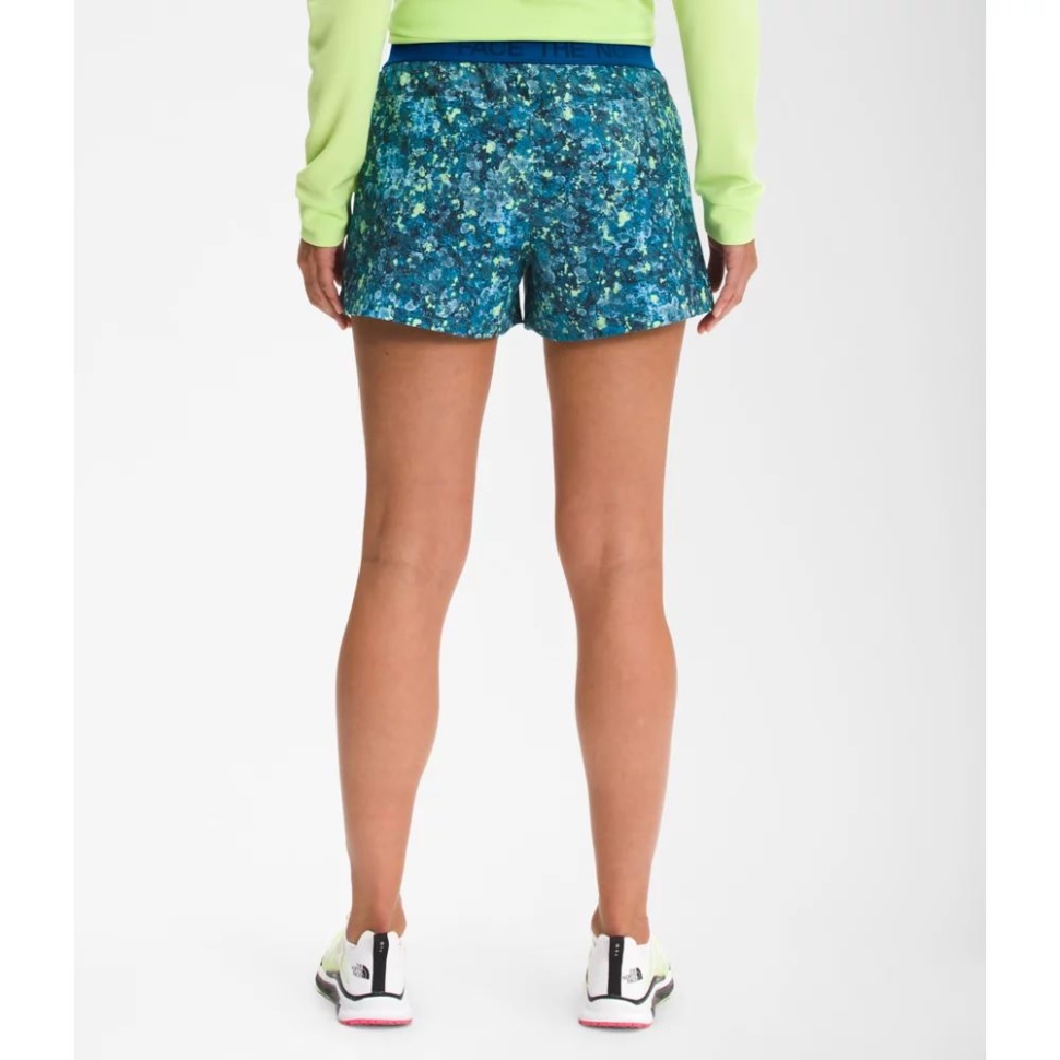 طبع المرأة شورت تجول بشمال الوجه الأزرق الأشنة