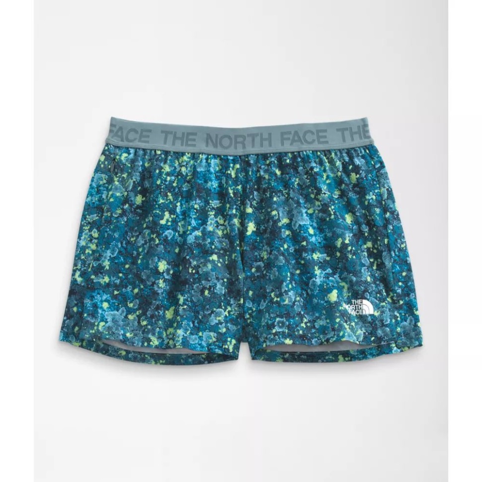 طبع المرأة شورت تجول بشمال الوجه الأزرق الأشنة