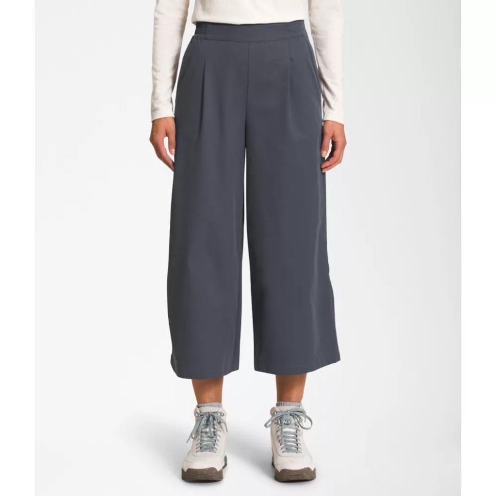 بنطلون نسائي واسع الساق قياسي رمادي الوجه الشمالي