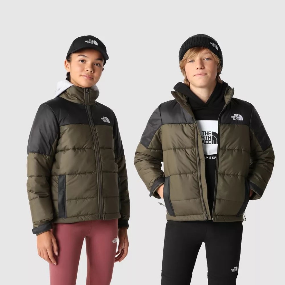 المراهقين السود سترة اصطناعية دائرية الوجه الشمالي