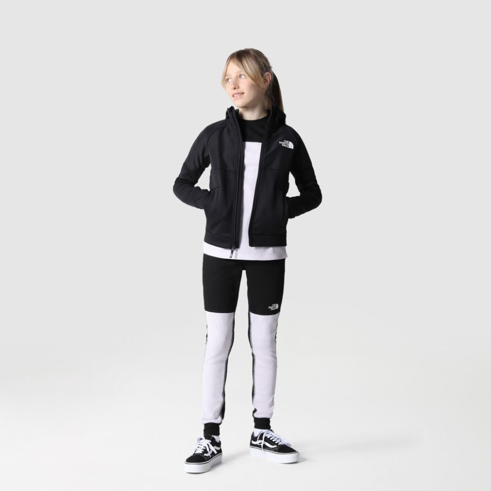 الأولاد يتدربون هودي بسحاب كامل أسود الوجه الشمالي