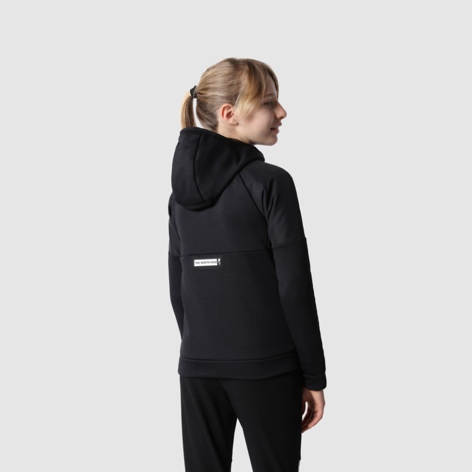 الأولاد يتدربون هودي بسحاب كامل أسود الوجه الشمالي