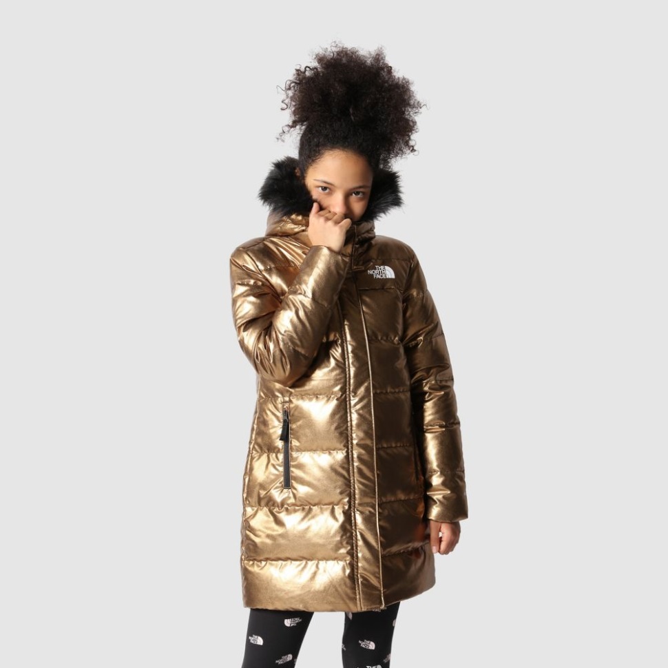 الفتيات أسفل الشمال سترة مقنعين الوجه الشمالي البلوط المعدني