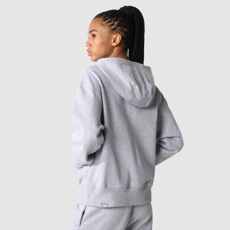 هوديي المرأة الرمادية الأساسية الوجه الشمالي