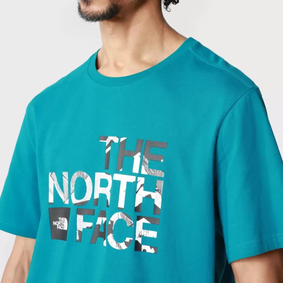 ينسق رجال الميناء الأزرق القميص قصير الأكمام الوجه الشمالي