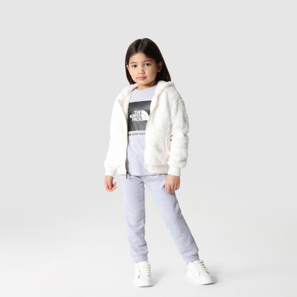 جاكيت أطفال بقلنسوة أوسو رقيق أبيض الوجه الشمالي