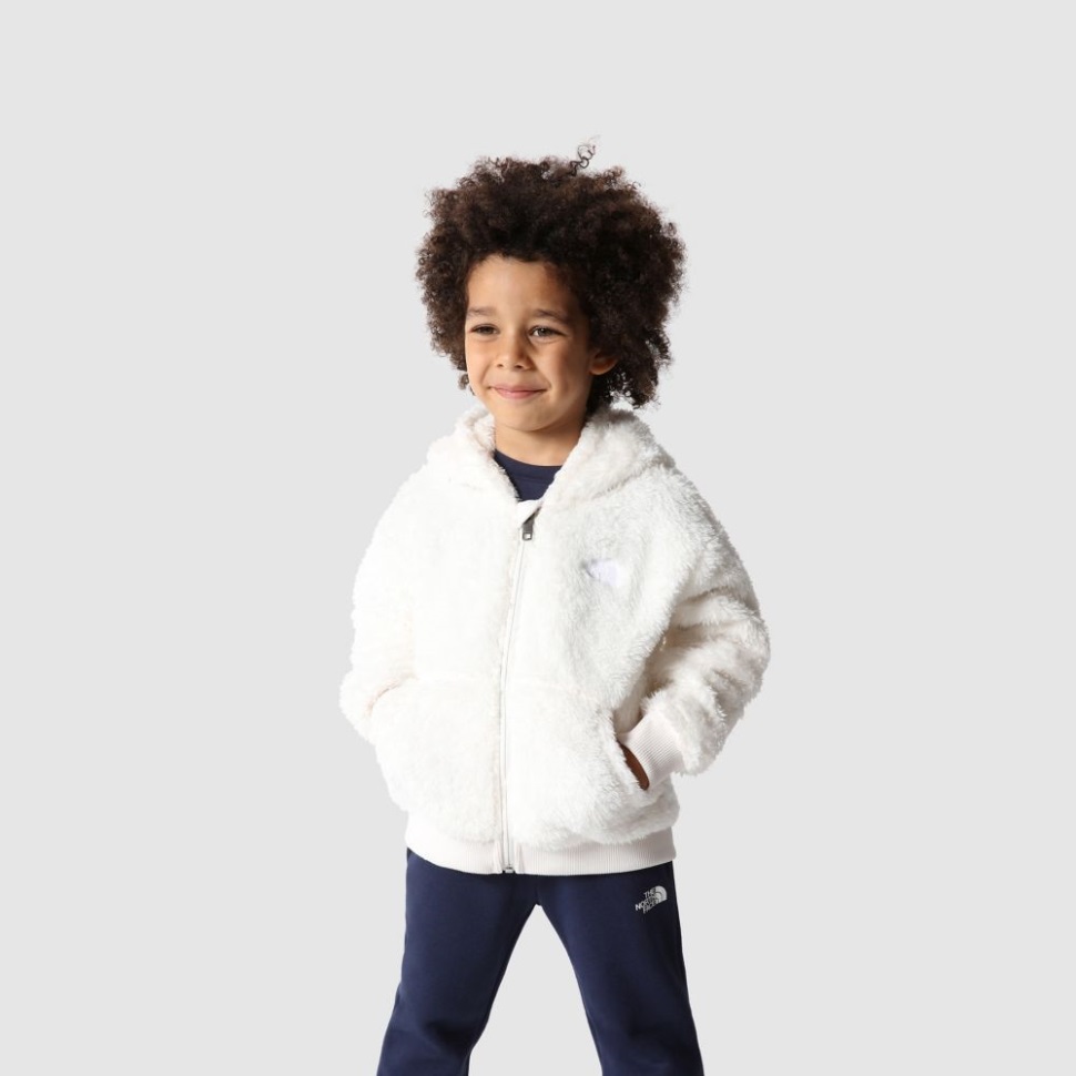 جاكيت أطفال بقلنسوة أوسو رقيق أبيض الوجه الشمالي