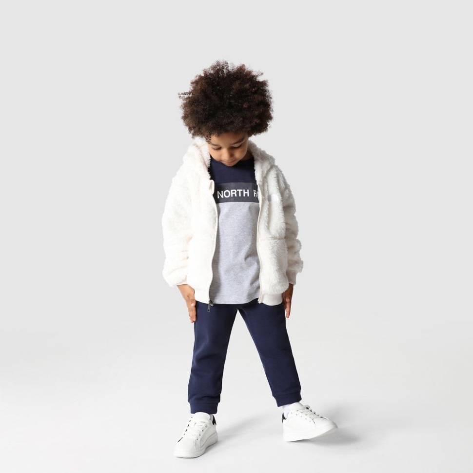 جاكيت أطفال بقلنسوة أوسو رقيق أبيض الوجه الشمالي