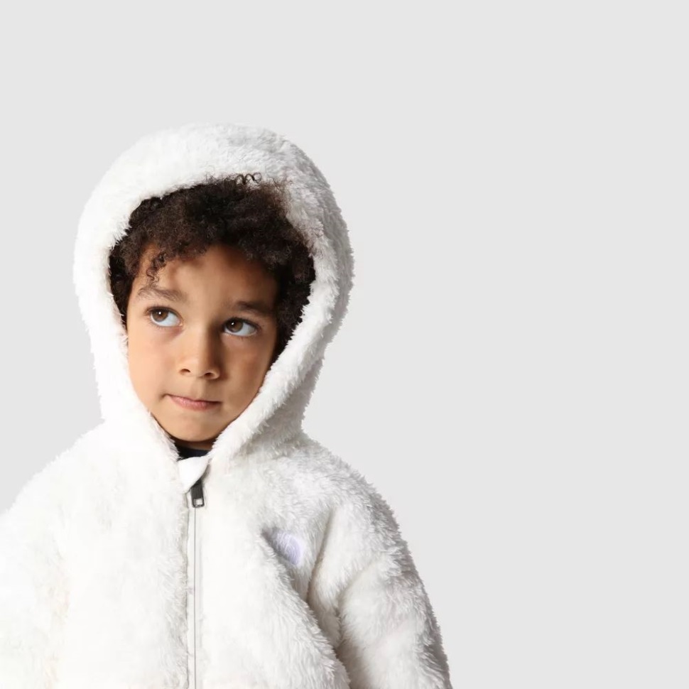 جاكيت أطفال بقلنسوة أوسو رقيق أبيض الوجه الشمالي