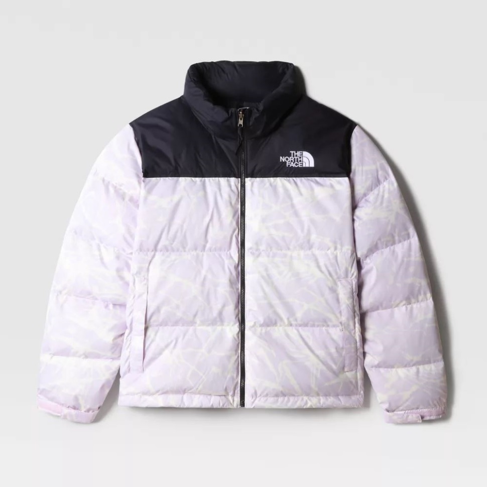 الخزامى ضباب الوجه الشمالي المرأة زائد الحجم مطبوعة 1996 ريترو Nuptse أسفل سترة