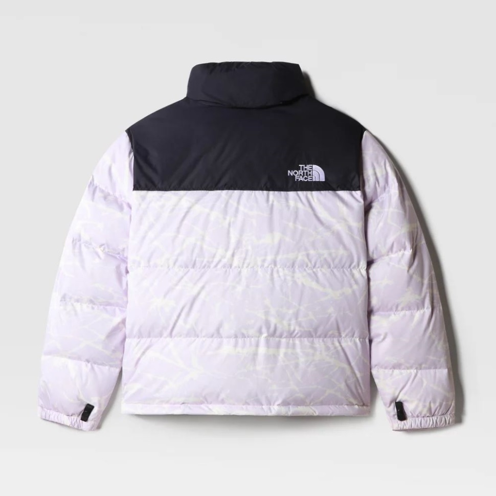 الخزامى ضباب الوجه الشمالي المرأة زائد الحجم مطبوعة 1996 ريترو Nuptse أسفل سترة