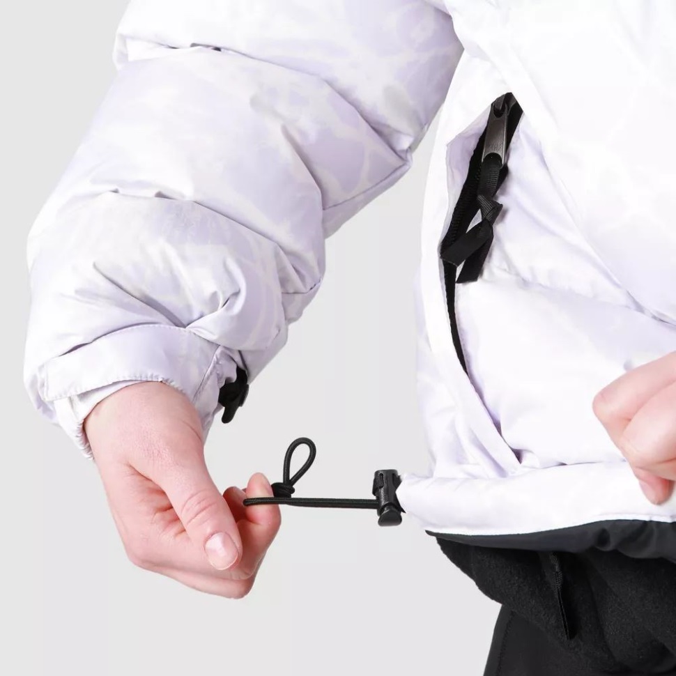 الخزامى ضباب الوجه الشمالي المرأة زائد الحجم مطبوعة 1996 ريترو Nuptse أسفل سترة