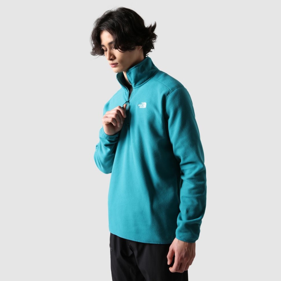 الرجال 100 الجليدية 1/4 البريدي الصوف ميناء الأزرق الوجه الشمالي