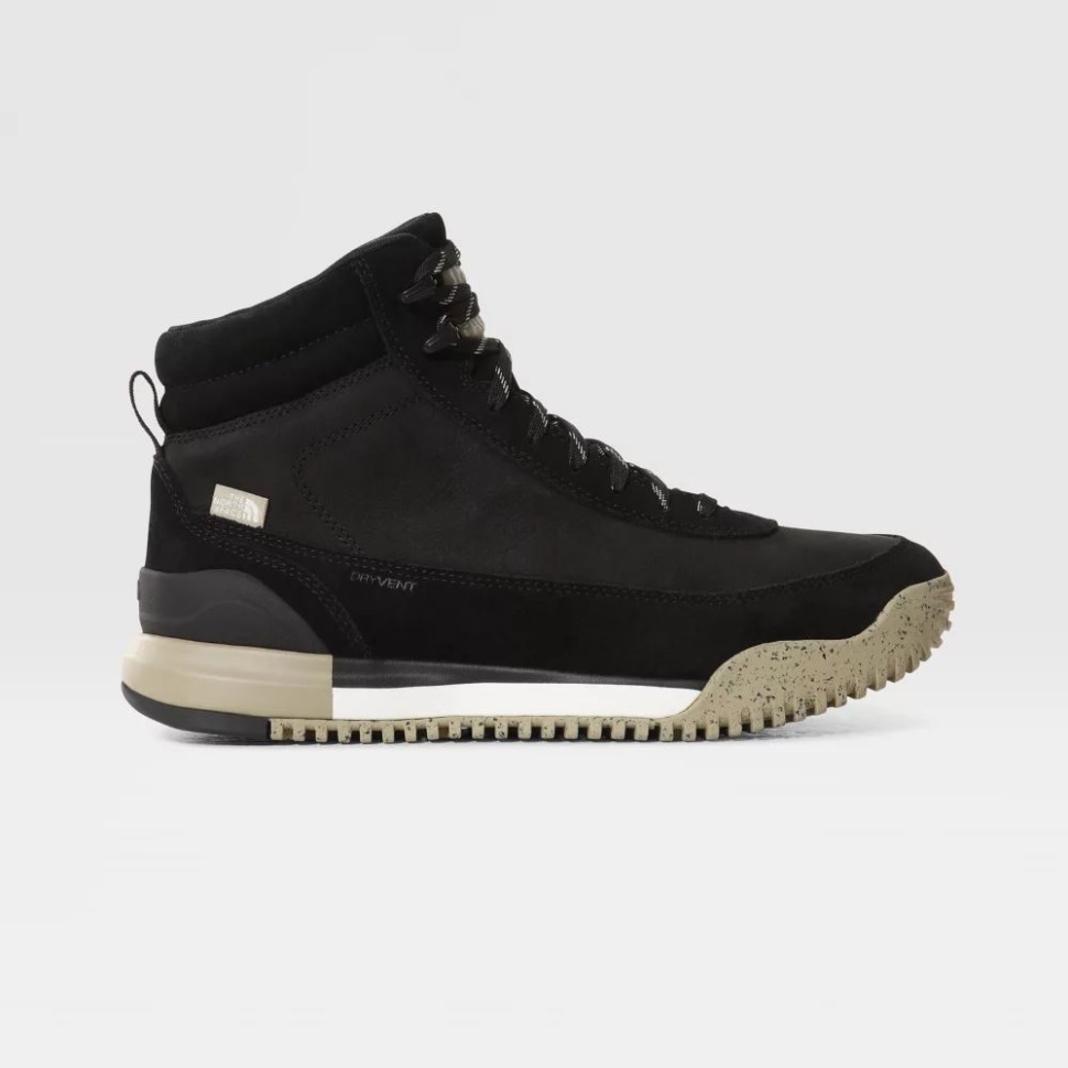 الرجال يعودون إلى Berkeley Iii حذاء جلد أسود وجه الشمال