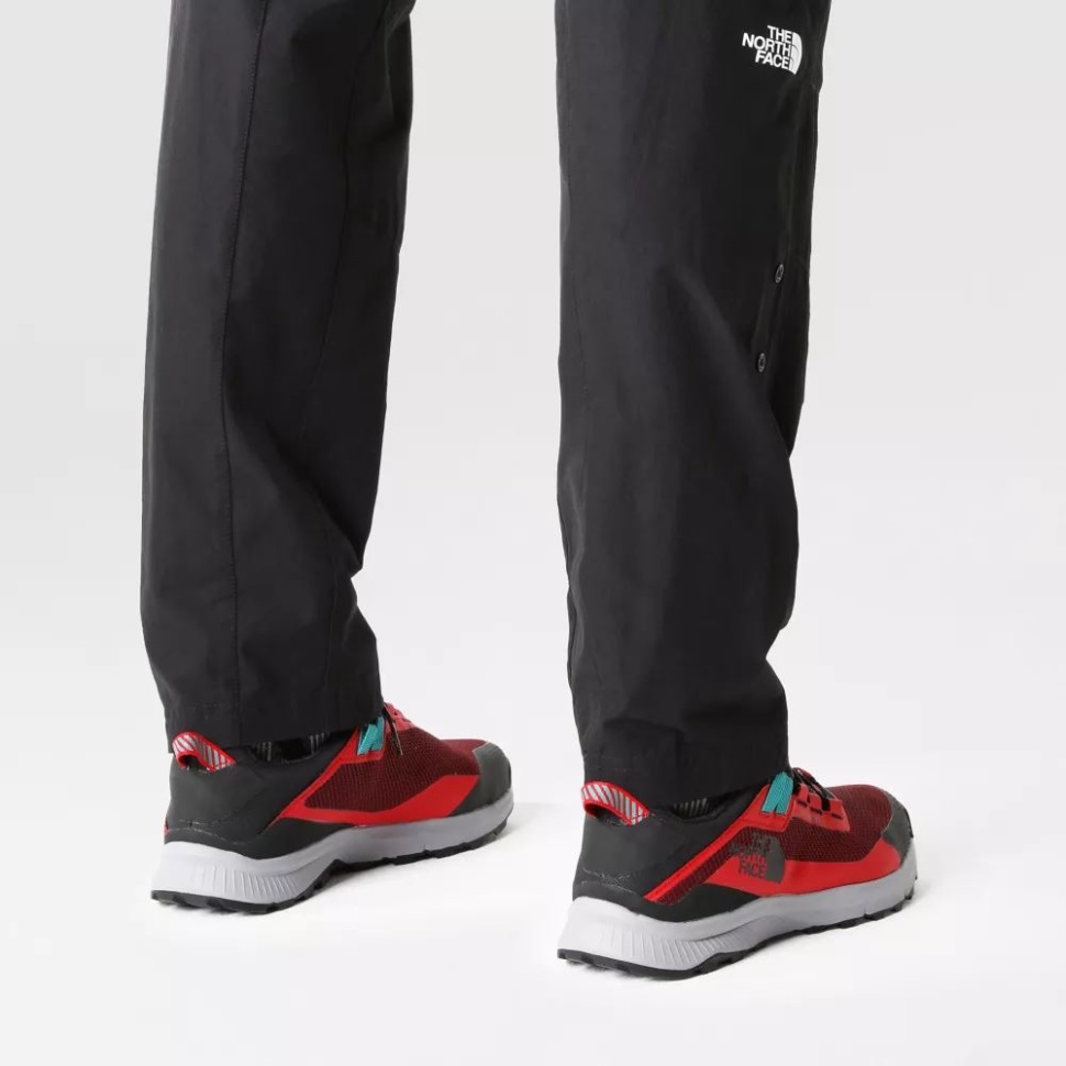 الرجال أحذية المشي لمسافات طويلة للماء الأسود الأحمر الوجه الشمالي