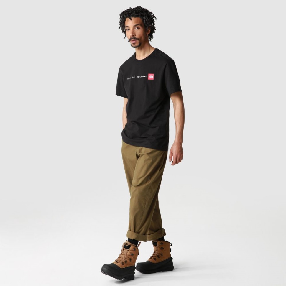 الرجال Nse تي شيرت أسود وجه الشمال