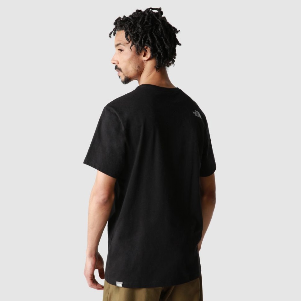 الرجال Nse تي شيرت أسود وجه الشمال