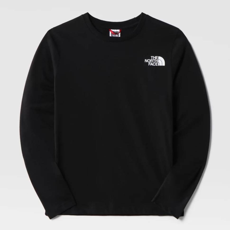 تي شيرت بأكمام طويلة برسومات تينز أسود وجه الشمال