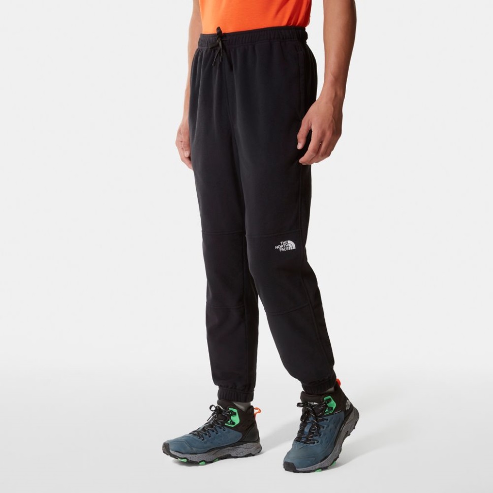 بنطلون رجالي من الشمال الأسود من الصوف الجليدي