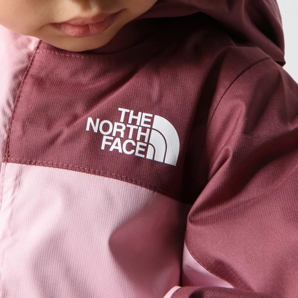 وجه الشمال حجاب طفل الشتاء الوردي المطر قطعة واحدة