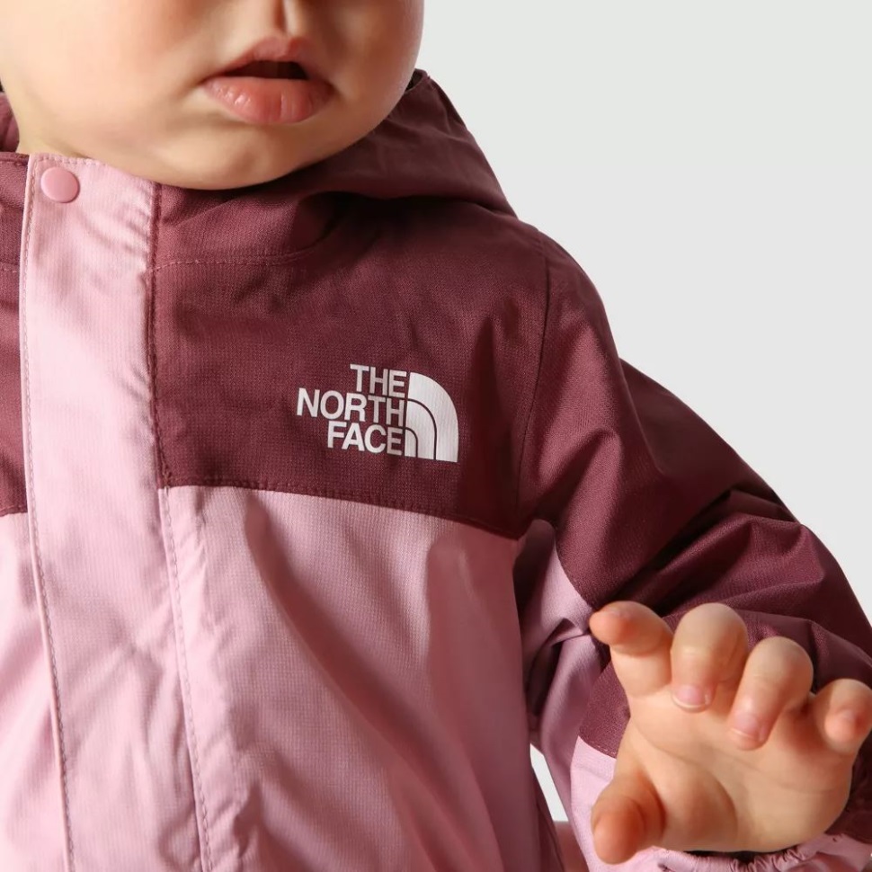 وجه الشمال حجاب طفل الشتاء الوردي المطر قطعة واحدة