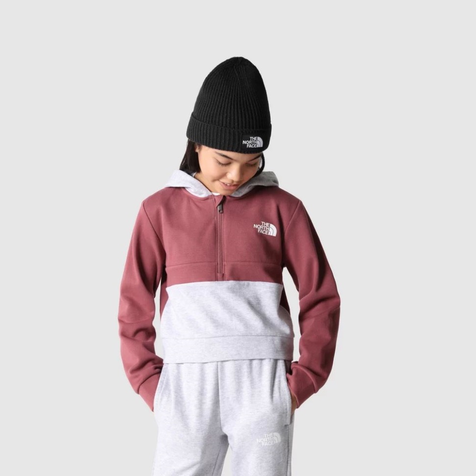 ذا نورث فيس فتيات سلاكر بغطاء للرأس بسحاب زنجبيل