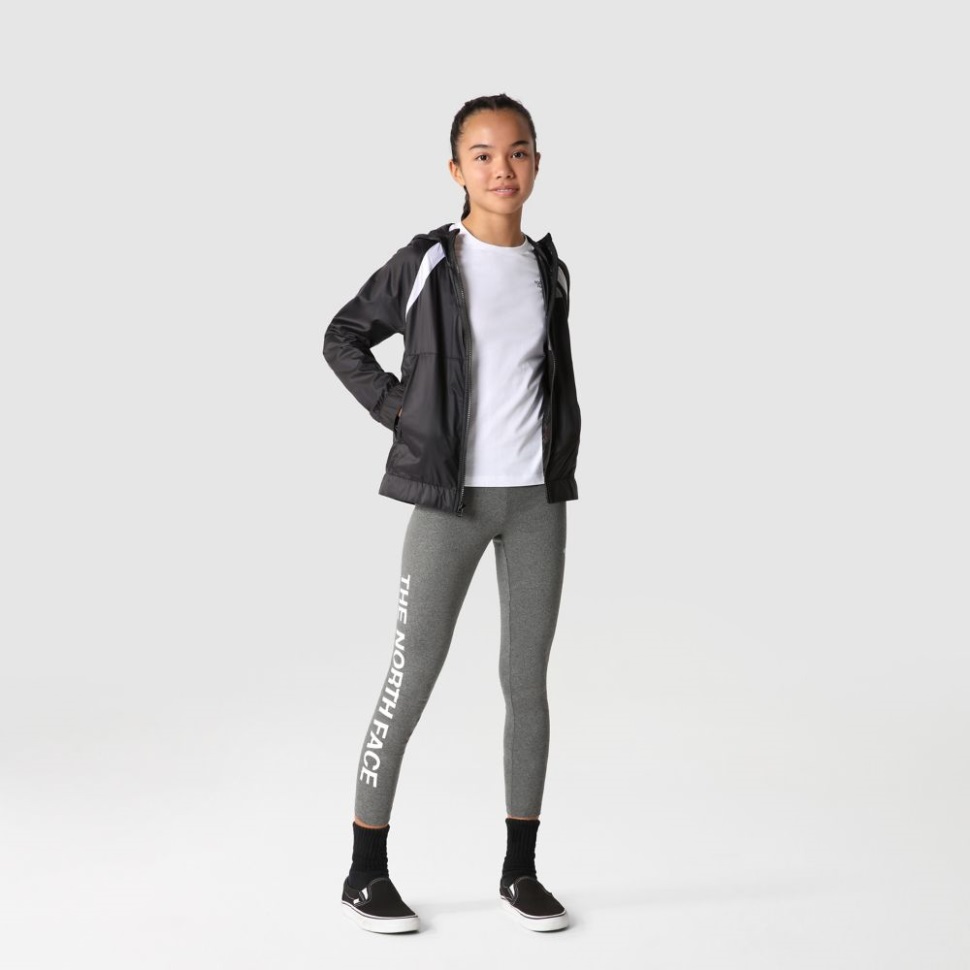 وجه الشمال رمادي طماق جرافيك للبنات