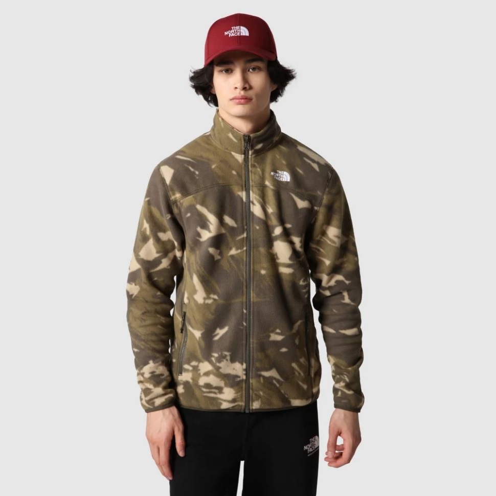 الرجال الوجه الشمالي 100 الجليدية كامل البريدي الصوف رمادي داكن اللون الأخضر