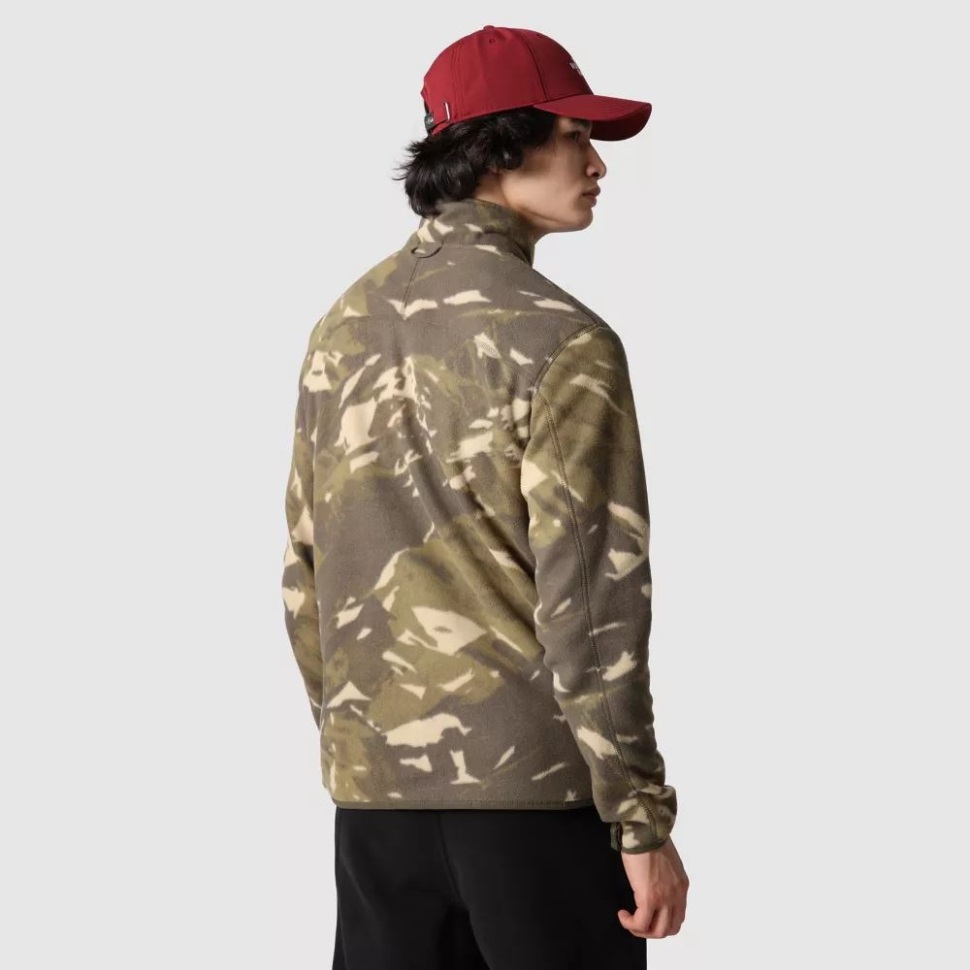 الرجال الوجه الشمالي 100 الجليدية كامل البريدي الصوف رمادي داكن اللون الأخضر