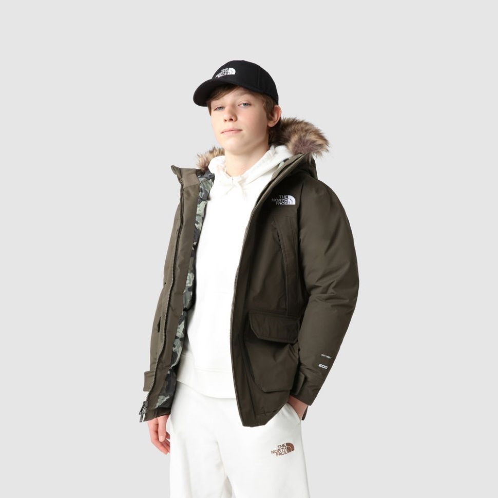 باركا ماكوردو للأولاد باللون الرمادي الداكن الجديد من ذا نورث فيس