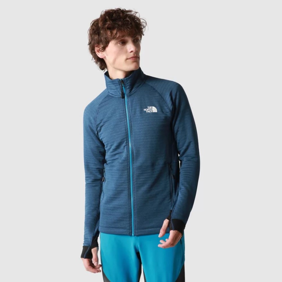 الوجه الشمالي الأزرق الداكن المظلل الرجال الترباس كامل البريدي الصوف سترة