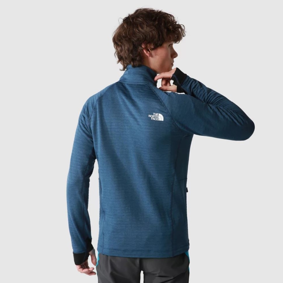 الوجه الشمالي الأزرق الداكن المظلل الرجال الترباس كامل البريدي الصوف سترة