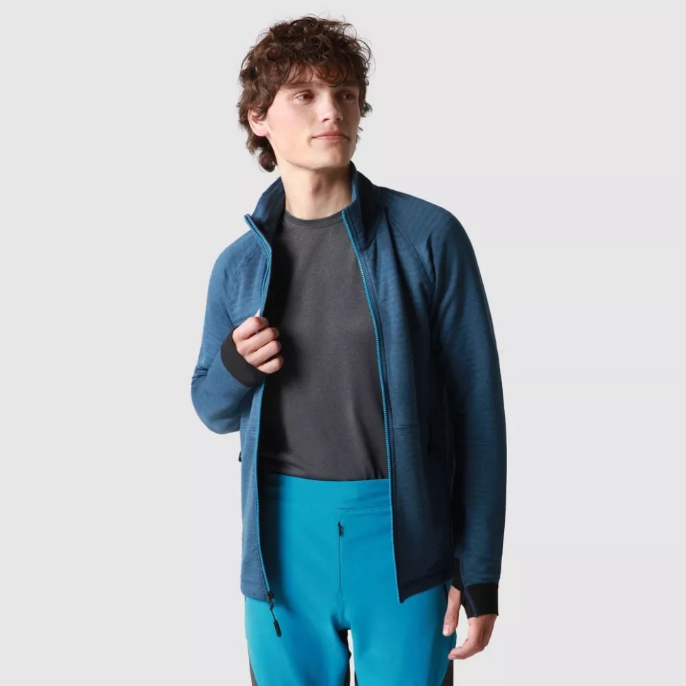 الوجه الشمالي الأزرق الداكن المظلل الرجال الترباس كامل البريدي الصوف سترة