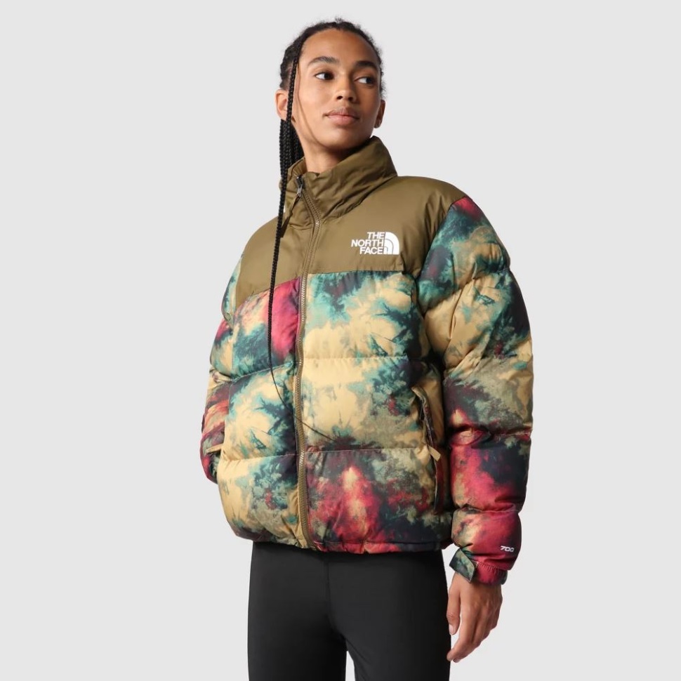 المرأة الشمالية تان الجليد مطبوعة 1996 ريترو نوبتسي أسفل سترة