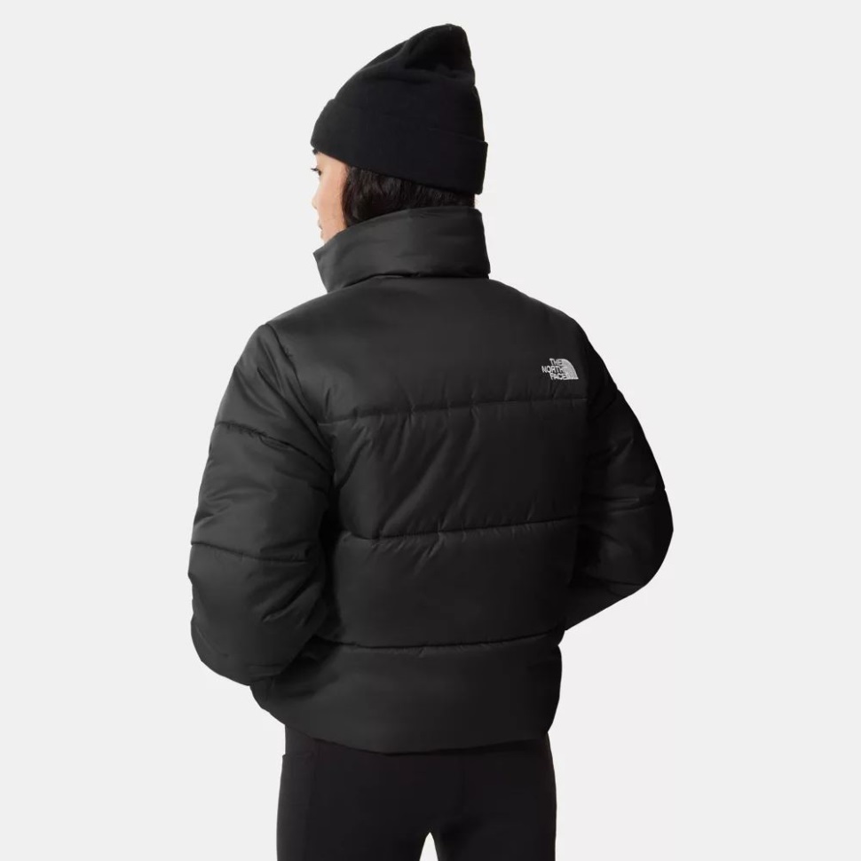 المرأة التي تواجه الشمال اقتصاص سترة Saikuru سوداء