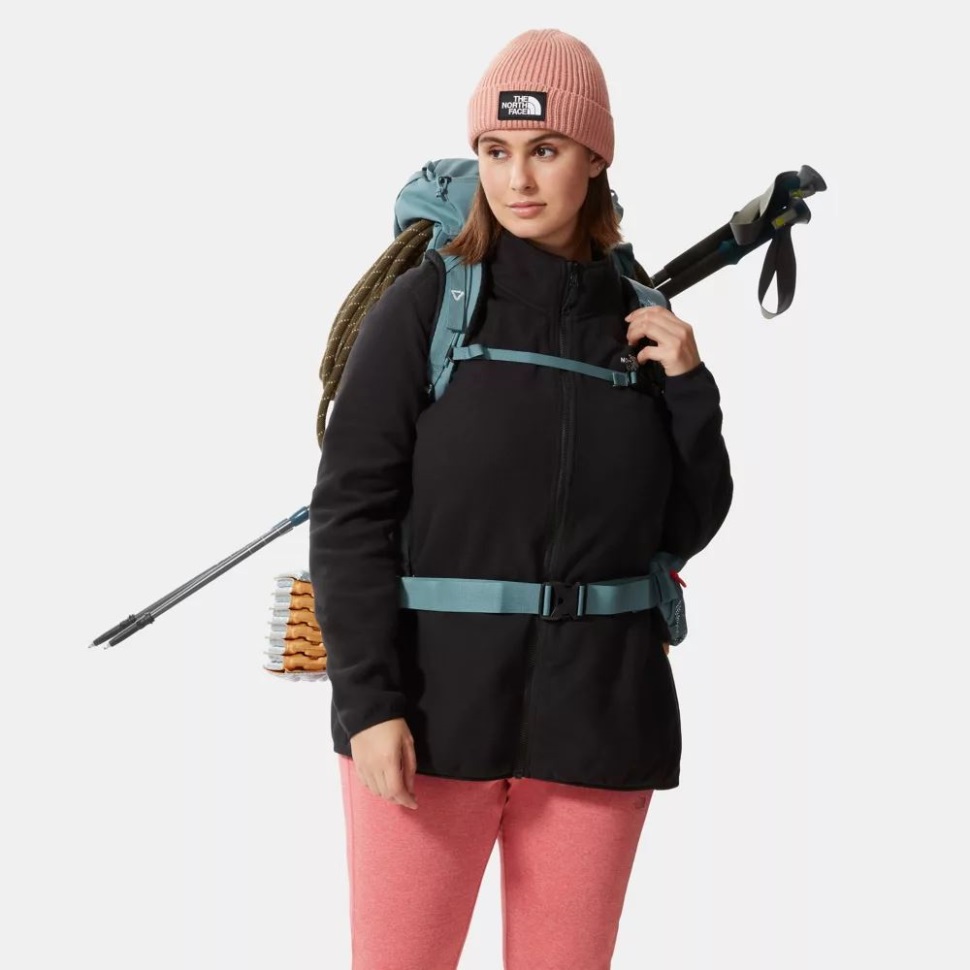 الوجه الشمالي المرأة زائد الحجم 100 الجليدية كامل البريدي الصوف الأسود