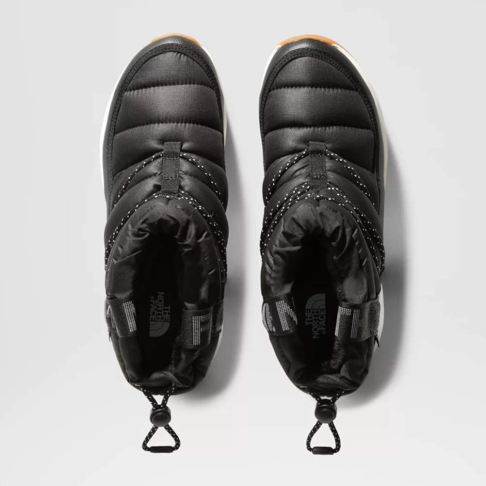 النساء الوجه الشمالي الحرارية الدانتيل يصل أحذية الشتاء السوداء