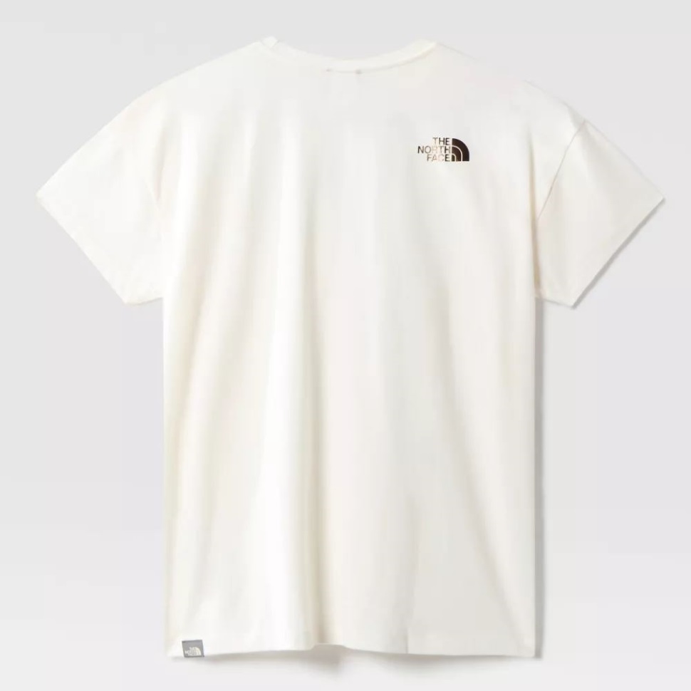 أبيض في سن المراهقة المتضخم قصيرة الأكمام تي شيرت الوجه الشمالي