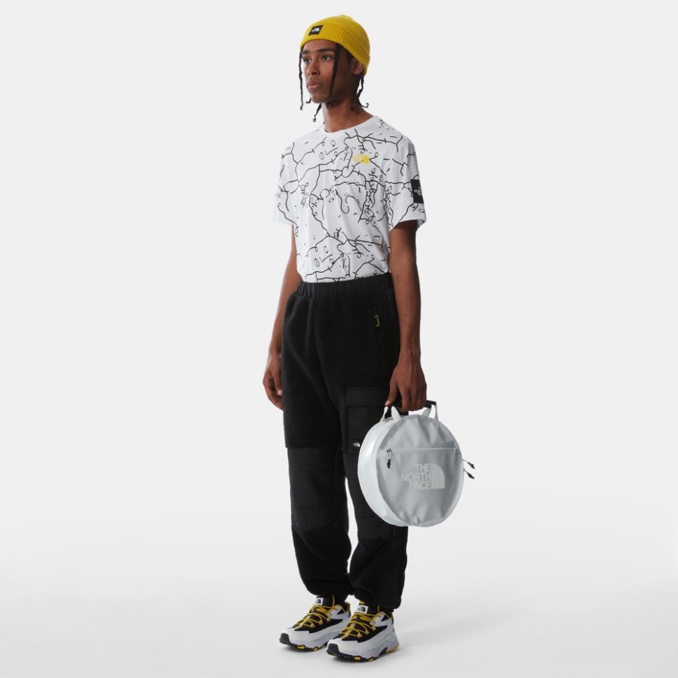 أبيض حقيبة دائرة قاعدة المخيم الوجه الشمالي