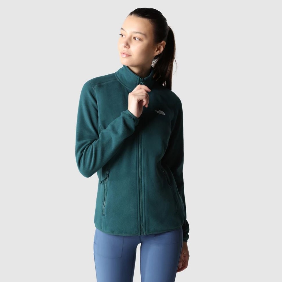 النساء 100 الجليدية كامل البريدي الصوف الأخضر الوجه الشمالي