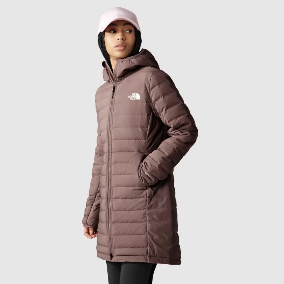 النساء بيلفيو تمتد أسفل سترة الوجه الشمالي العميق رمادي داكن