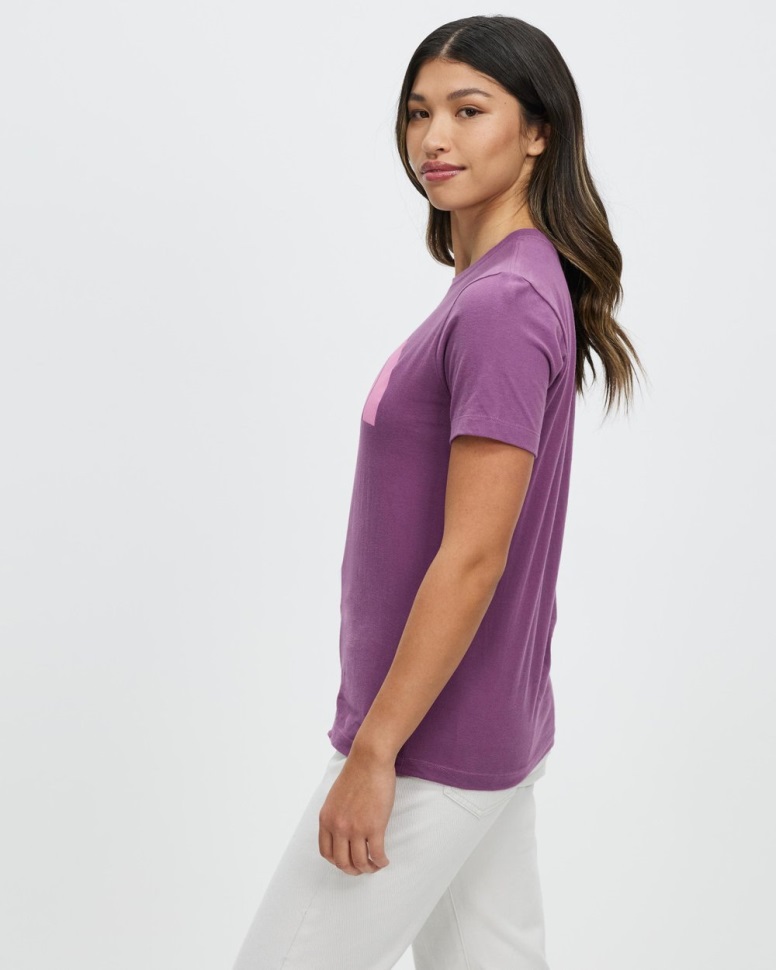 الوجه الشمالي الحراب الأرجواني قصيرة الأكمام نصف قبة القطن المحملة