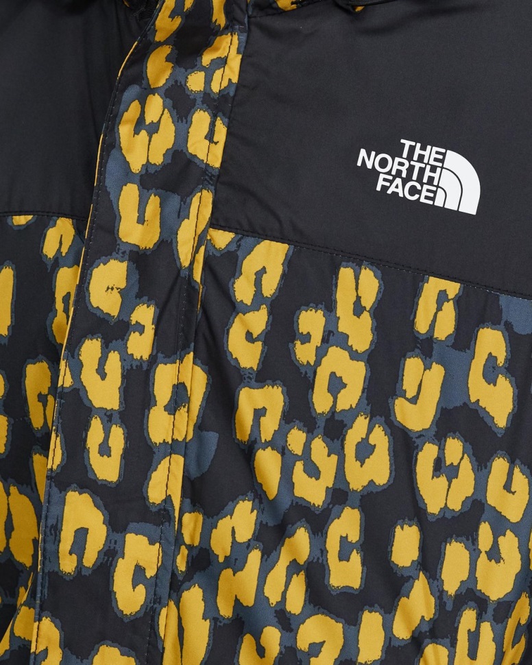 سترة الرياح الهيدرينالين الصفراء المطبوعة على الوجه الشمالي