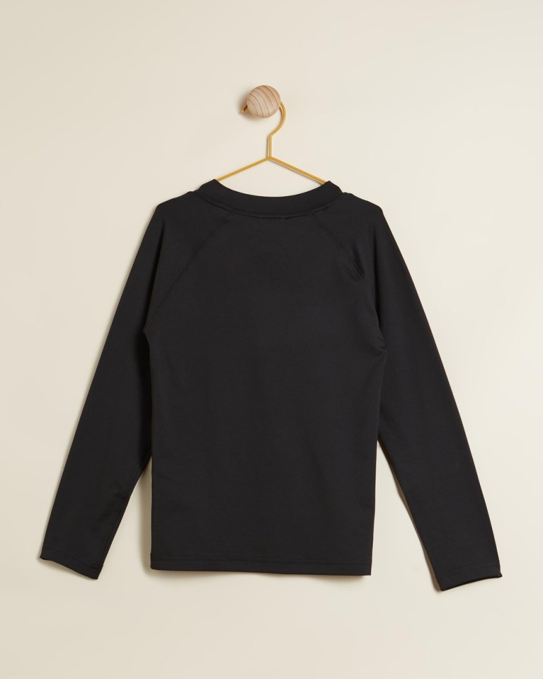 أسود طويل الأكمام الشمس المحملة الاطفال المراهقين الوجه الشمالي